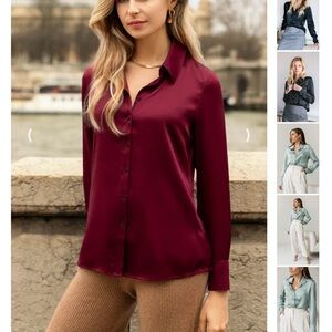 Ravella Monaco 100% Silk Blouse Button Up